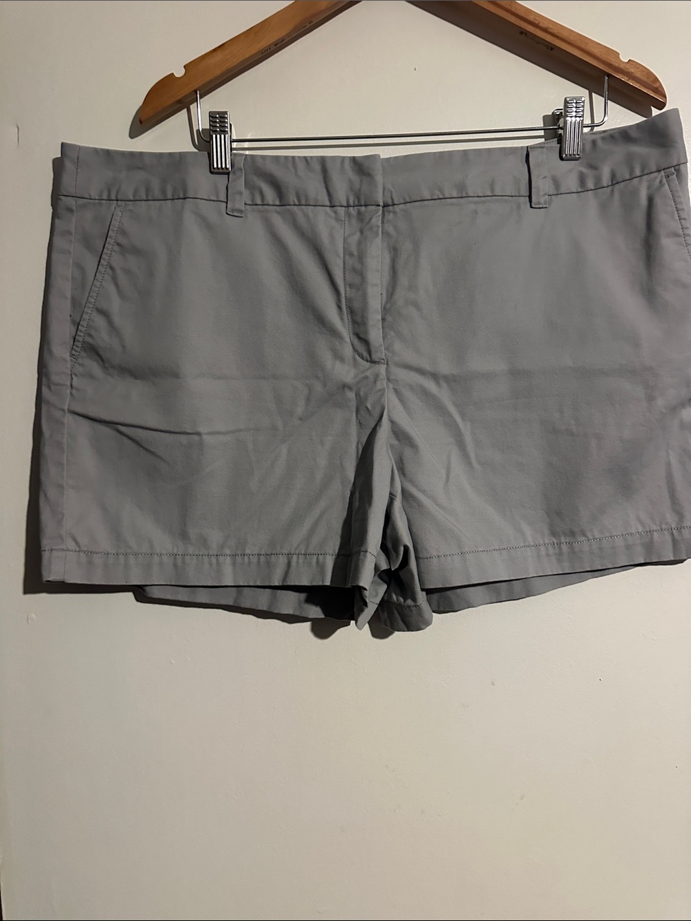 Ann Taylor Light Gray Tailored Bermuda Shorts
